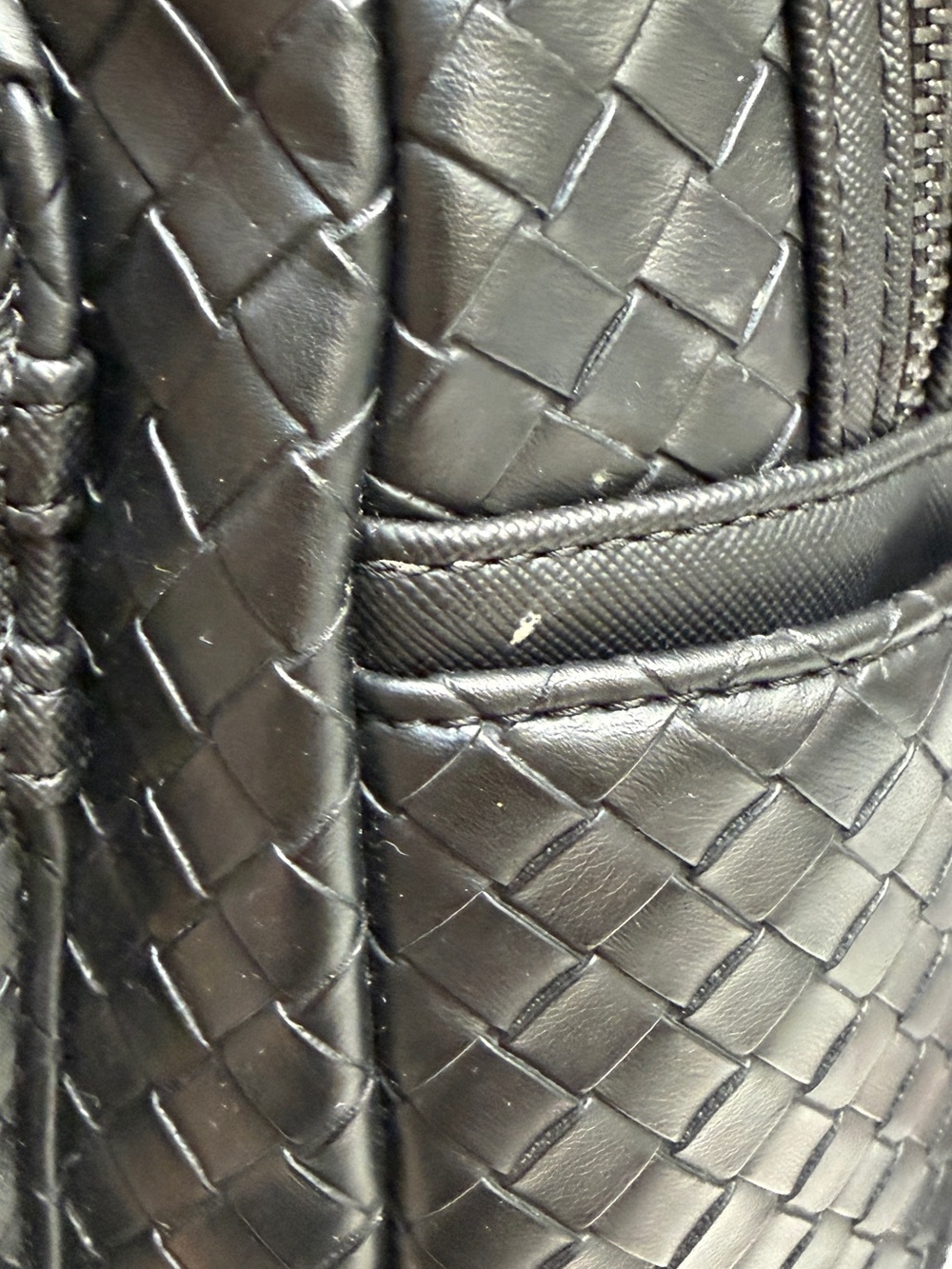 Loungefly Black Woven Faux Leather Mini Backpack with Mickey Ears - Picture 9 of 10